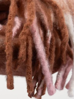 Echarpe femme à carreaux rose