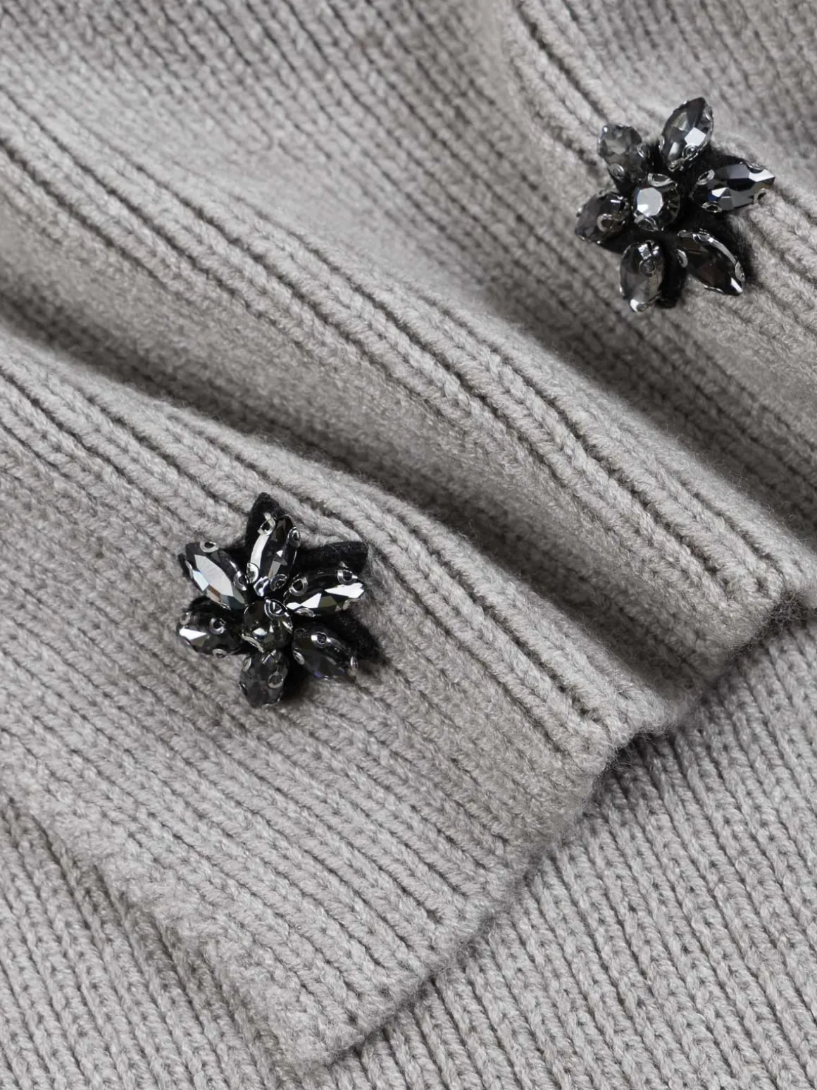 Echarpe gris clair chiné strass femme