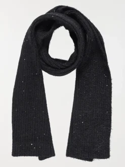 Echarpe noir sequins femme