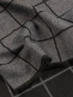 Echarpe noire motif carreaux homme