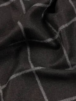 Echarpe noire motif carreaux homme
