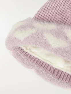 Ensemble bonnet et snood coeur fille