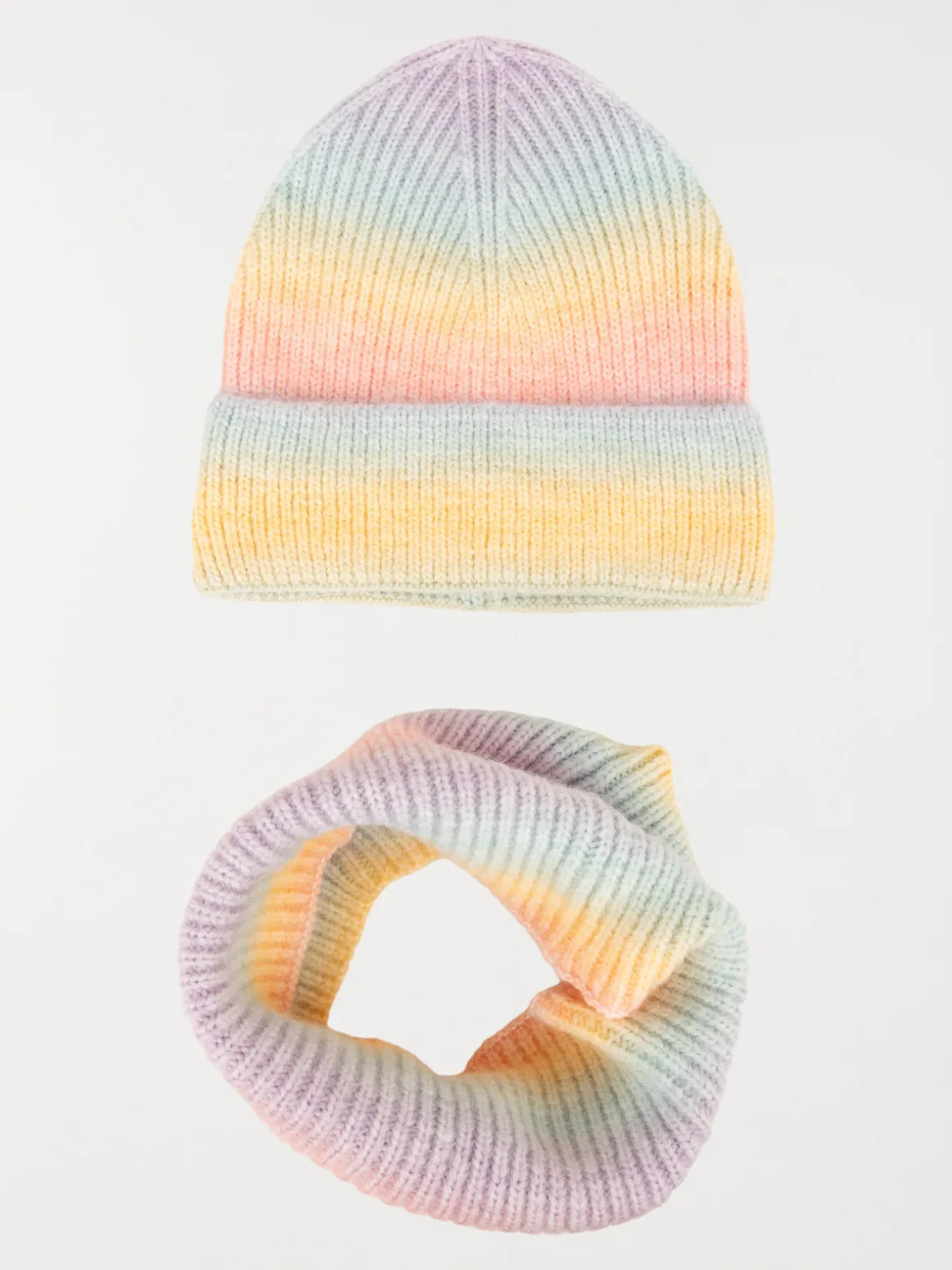 Ensemble bonnet et snood fille