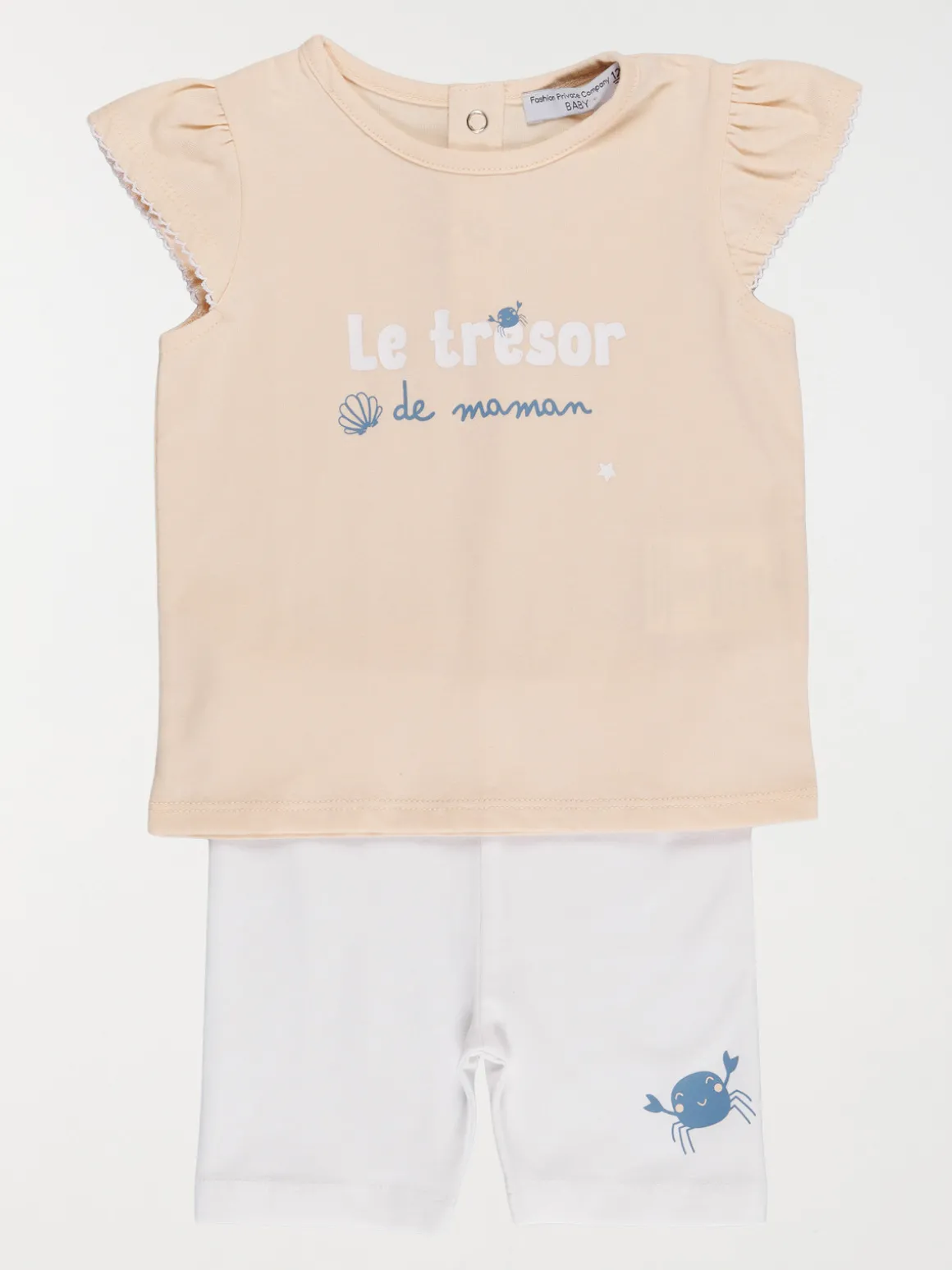 Ensemble fille t-shirt/cycliste (3-36M)
