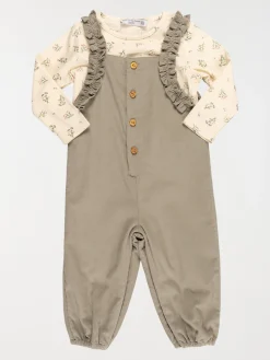 Ensemble t-shirt salopette fille (3-36M)