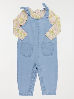 Ensemble t-shirt/salopette fille (3-36M)