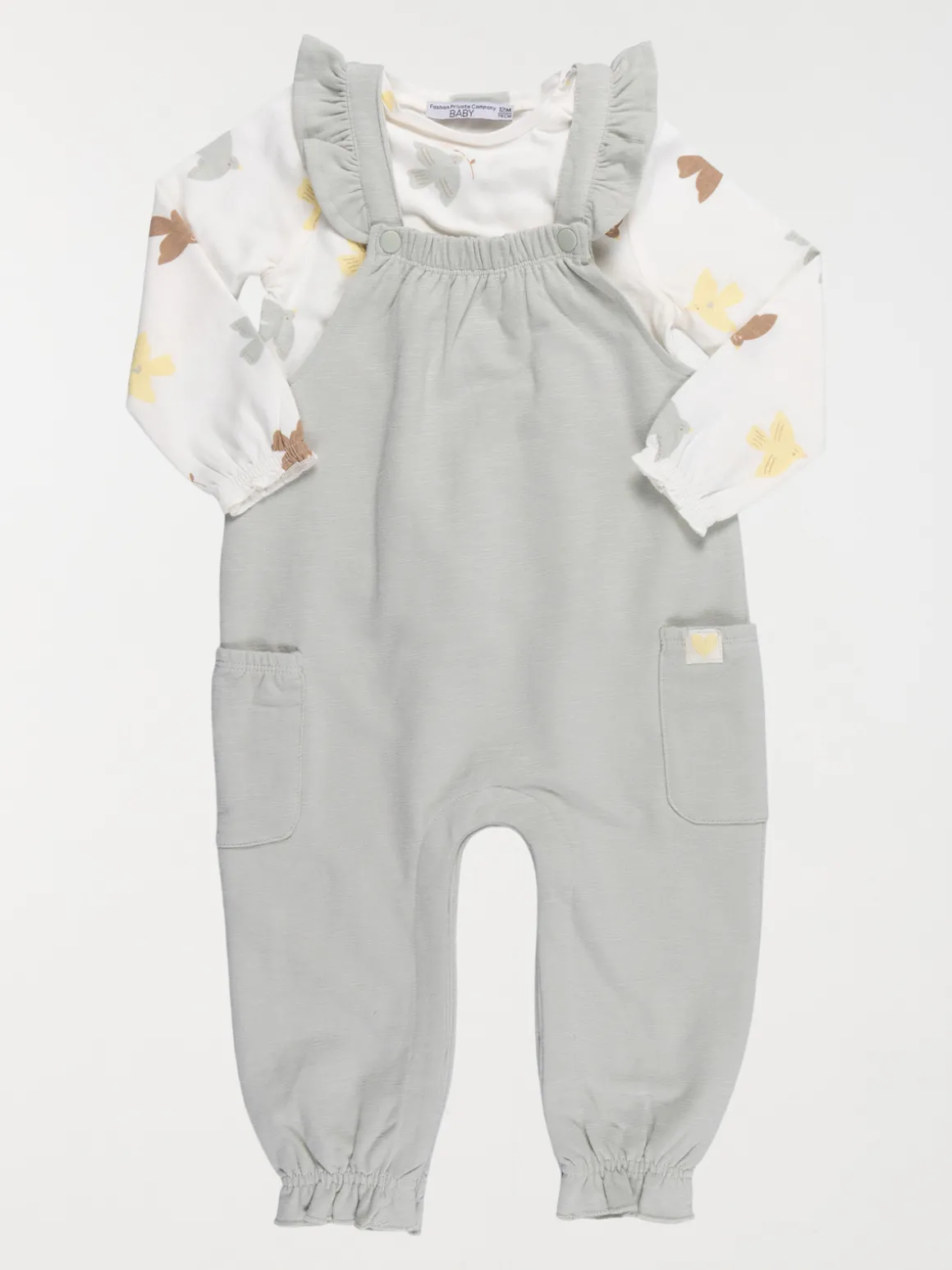 Ensemble t-shirt/salopette fille (3-24M)