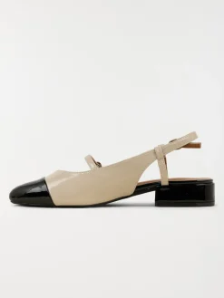 Escarpins femme beige et noir (36-41)
