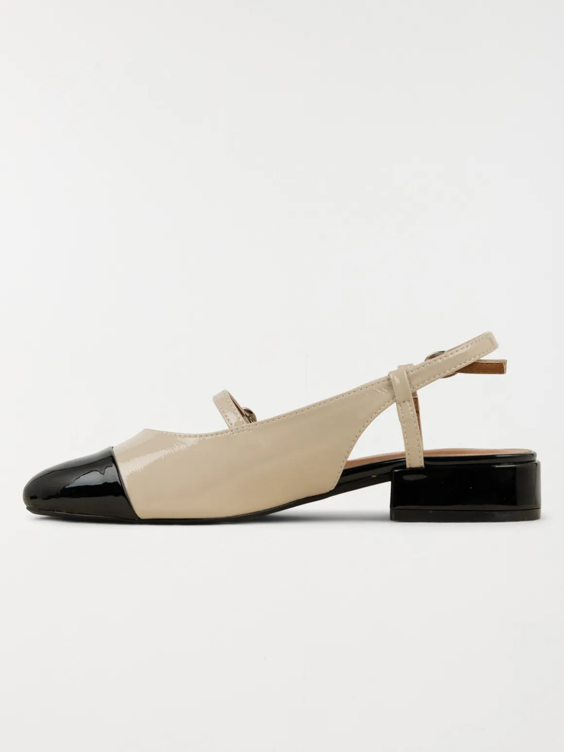 Escarpins femme beige et noir (36-41)