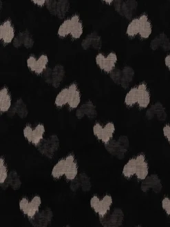 Foulard motif coeur femme