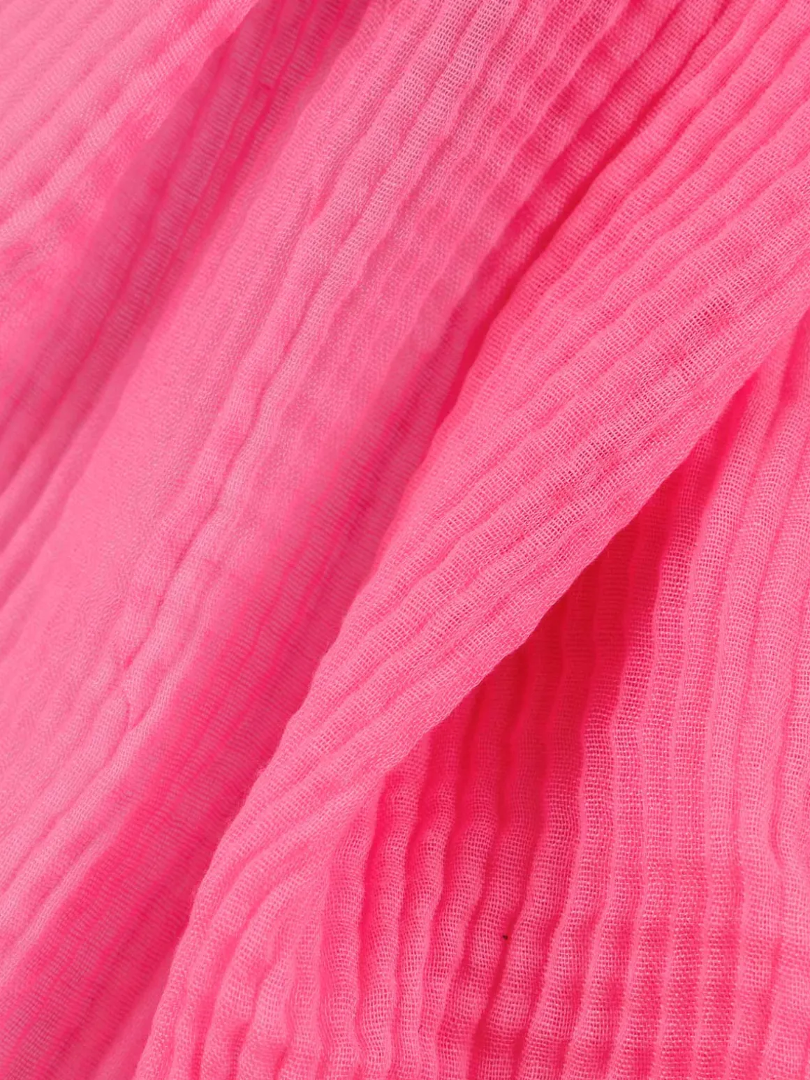 Foulard néon rose pompon femme