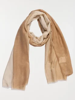 Foulard pailletté écru femme