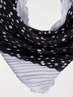 Foulard plissé à pois femme