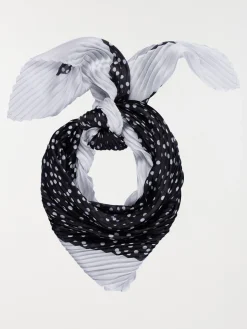 Foulard plissé à pois femme