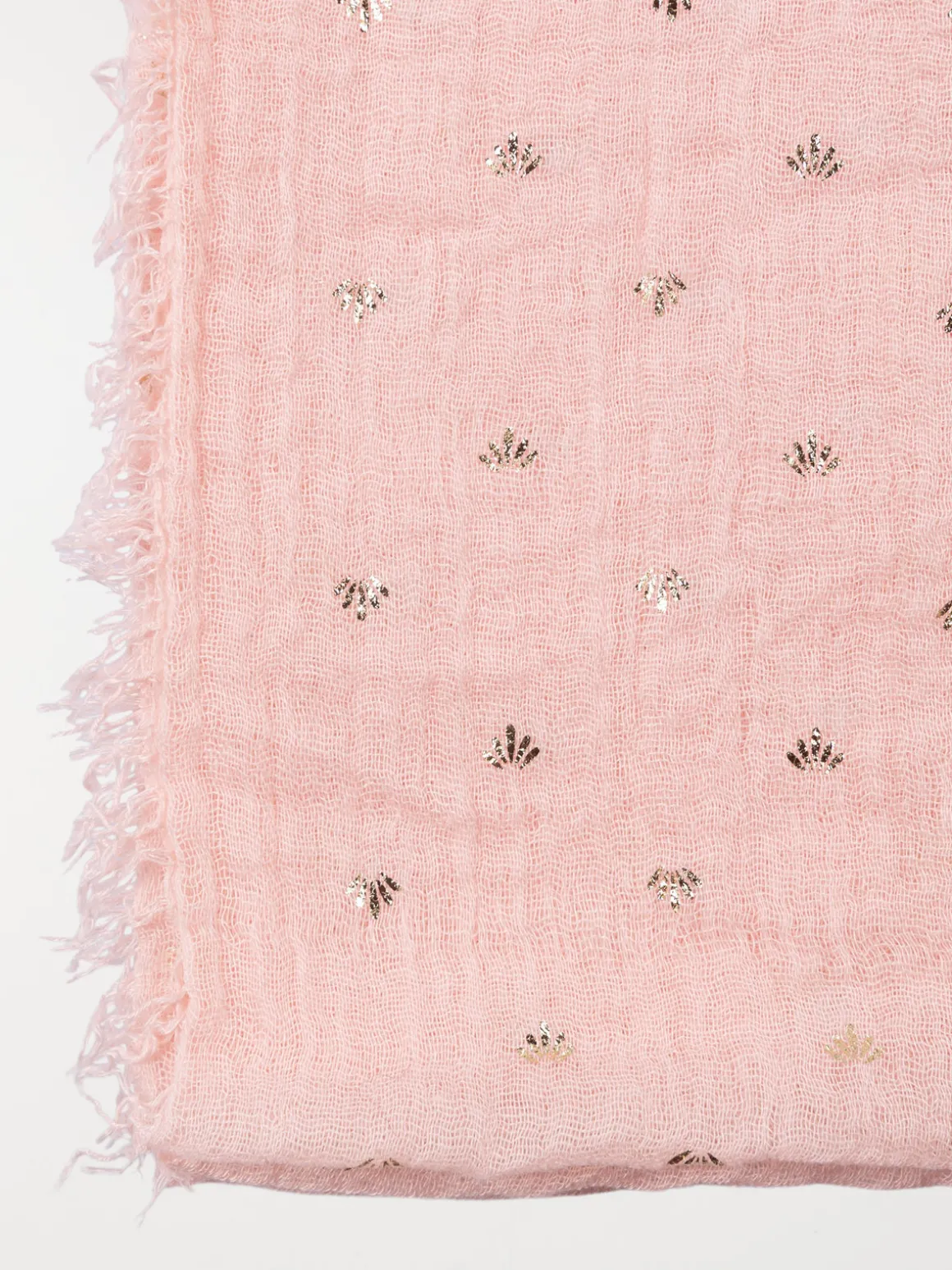 Foulard retro pink motif doré femme