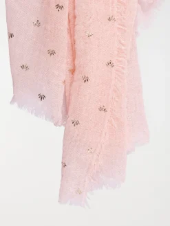 Foulard retro pink motif doré femme