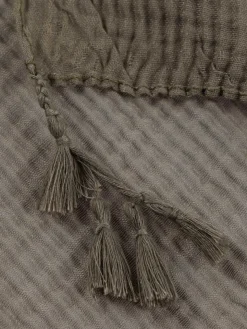 Foulard tilleul pompon femme