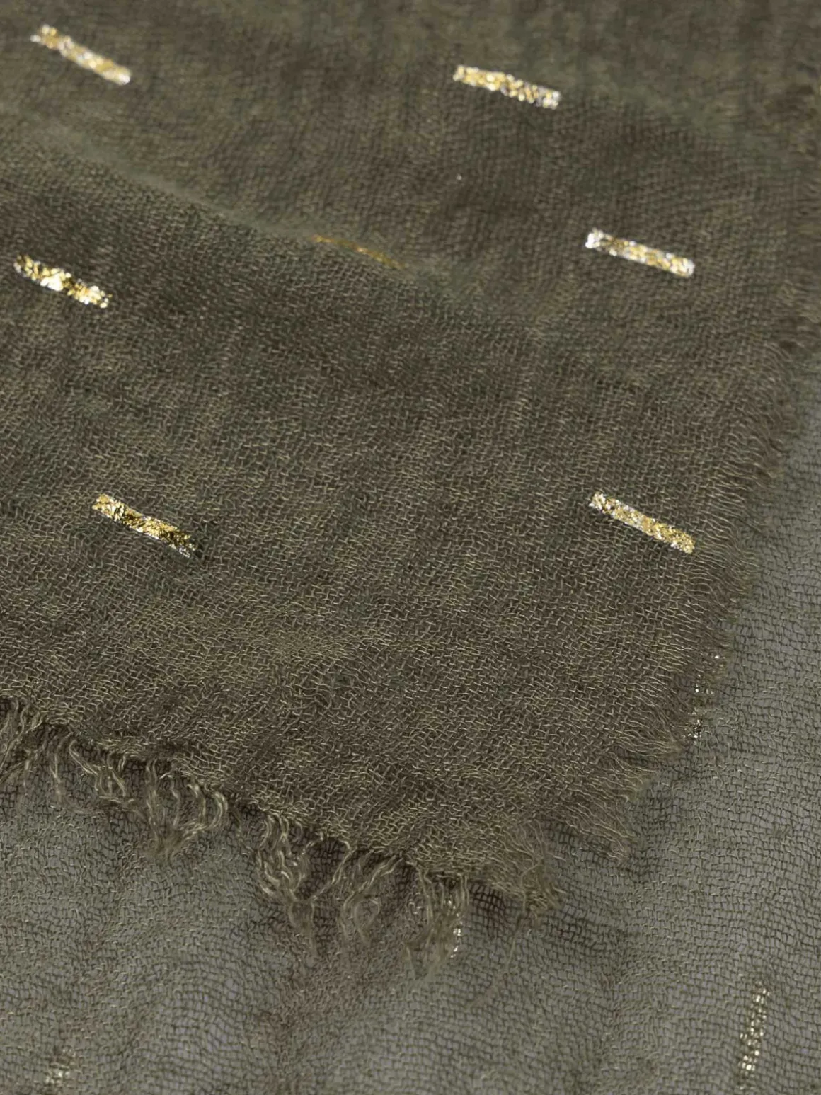 Foulard trèfle motif doré femme