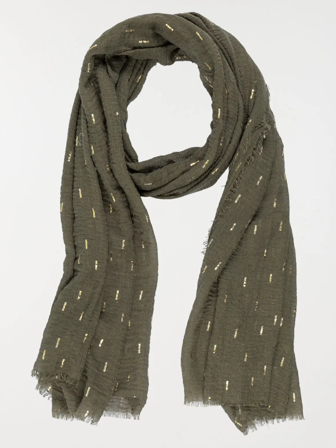 Foulard trèfle motif doré femme
