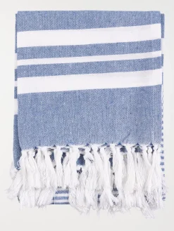 Fouta 80 x 150 cm bleue