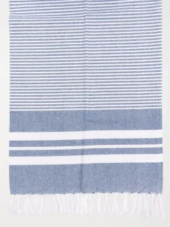 Fouta 80 x 150 cm bleue