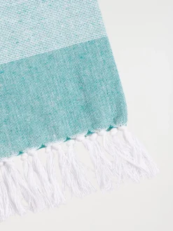 Fouta 80 x 150 cm verte
