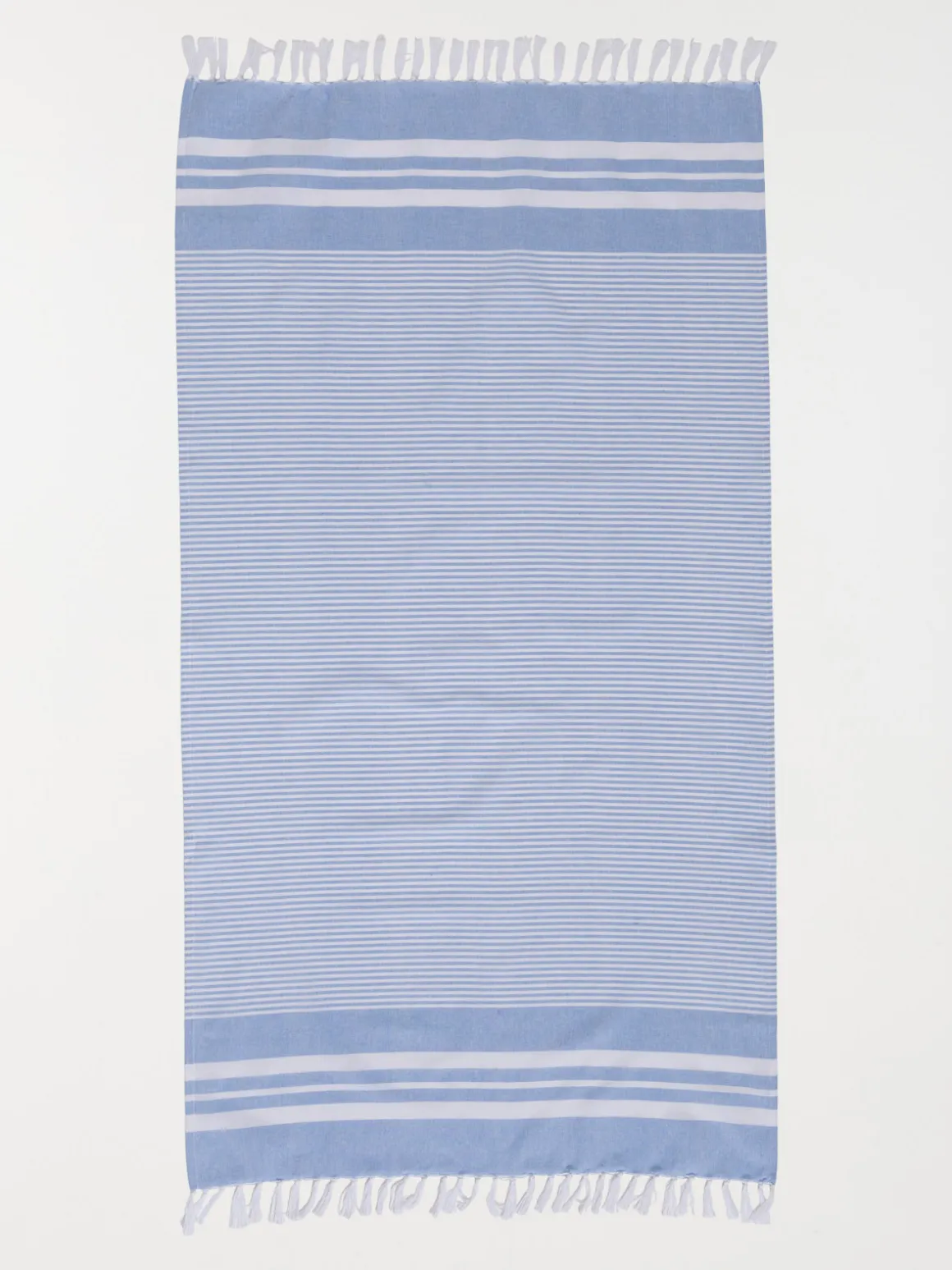 Fouta rayée bleue 80 x 150 cm