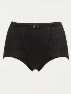 Gaine maintien brodée noire femme