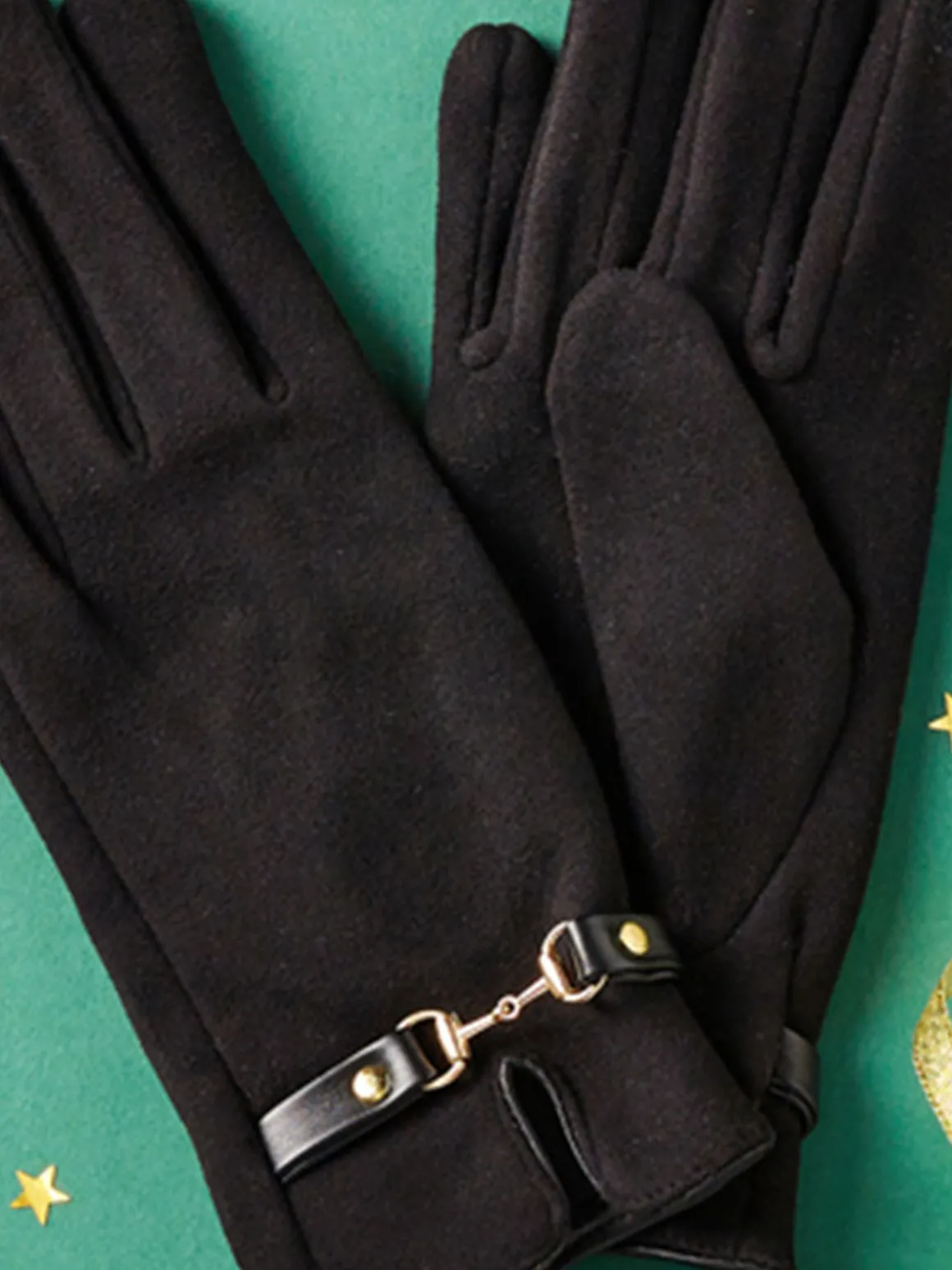 Gant bijou femme noir