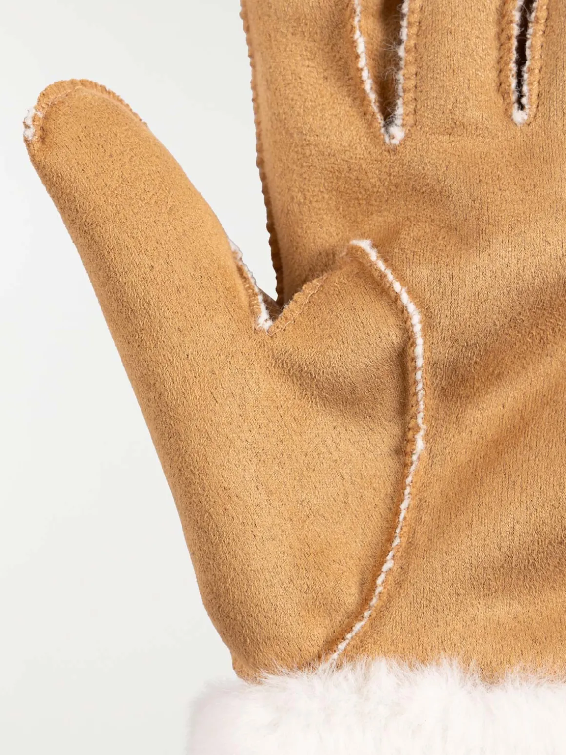 Gants bi-matière femme