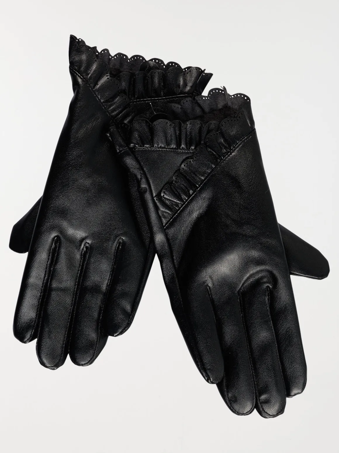 Gants fantaisies noirs femme