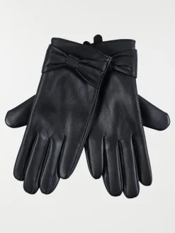 Gants noeuds noirs femme