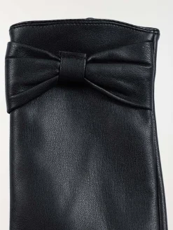 Gants noeuds noirs femme