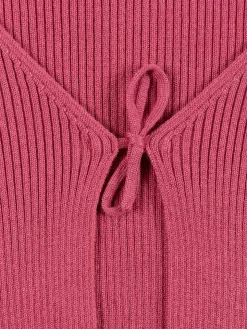 Gilet à nouer côtelé fille (XXS-M)
