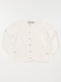 Gilet ajouré écru fille (3-36M)