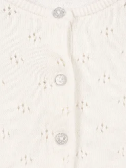 Gilet ajouré écru fille (3-36M)
