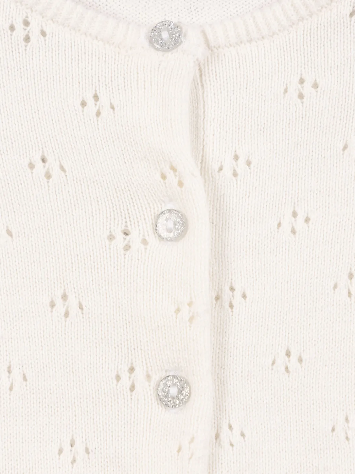Gilet ajouré écru fille (3-36M)