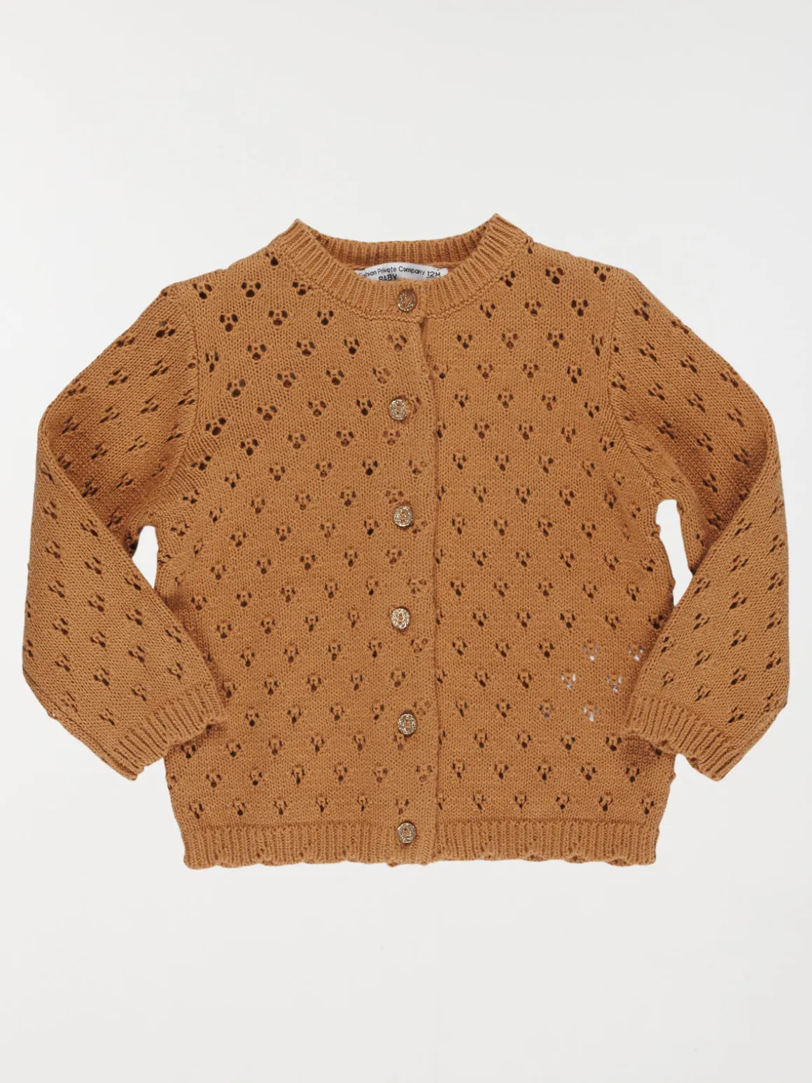 Gilet ajouré fille (3-36M)