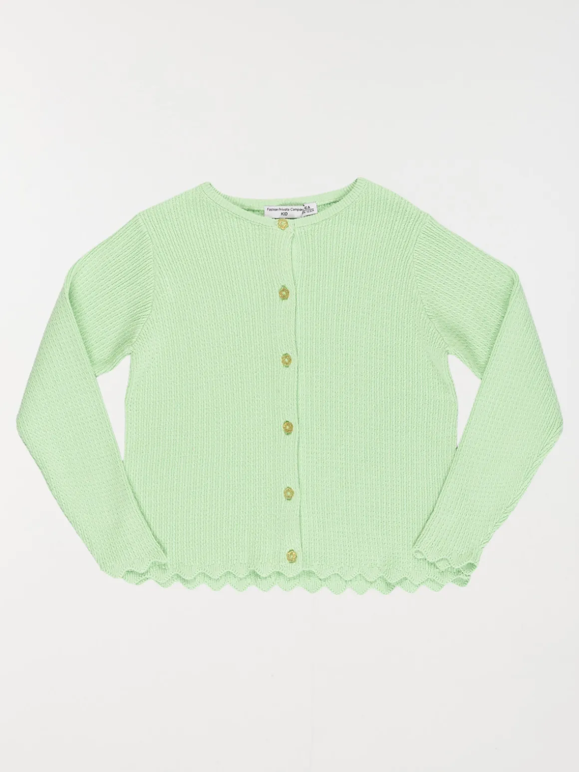 Gilet apple green fille (3-12A)