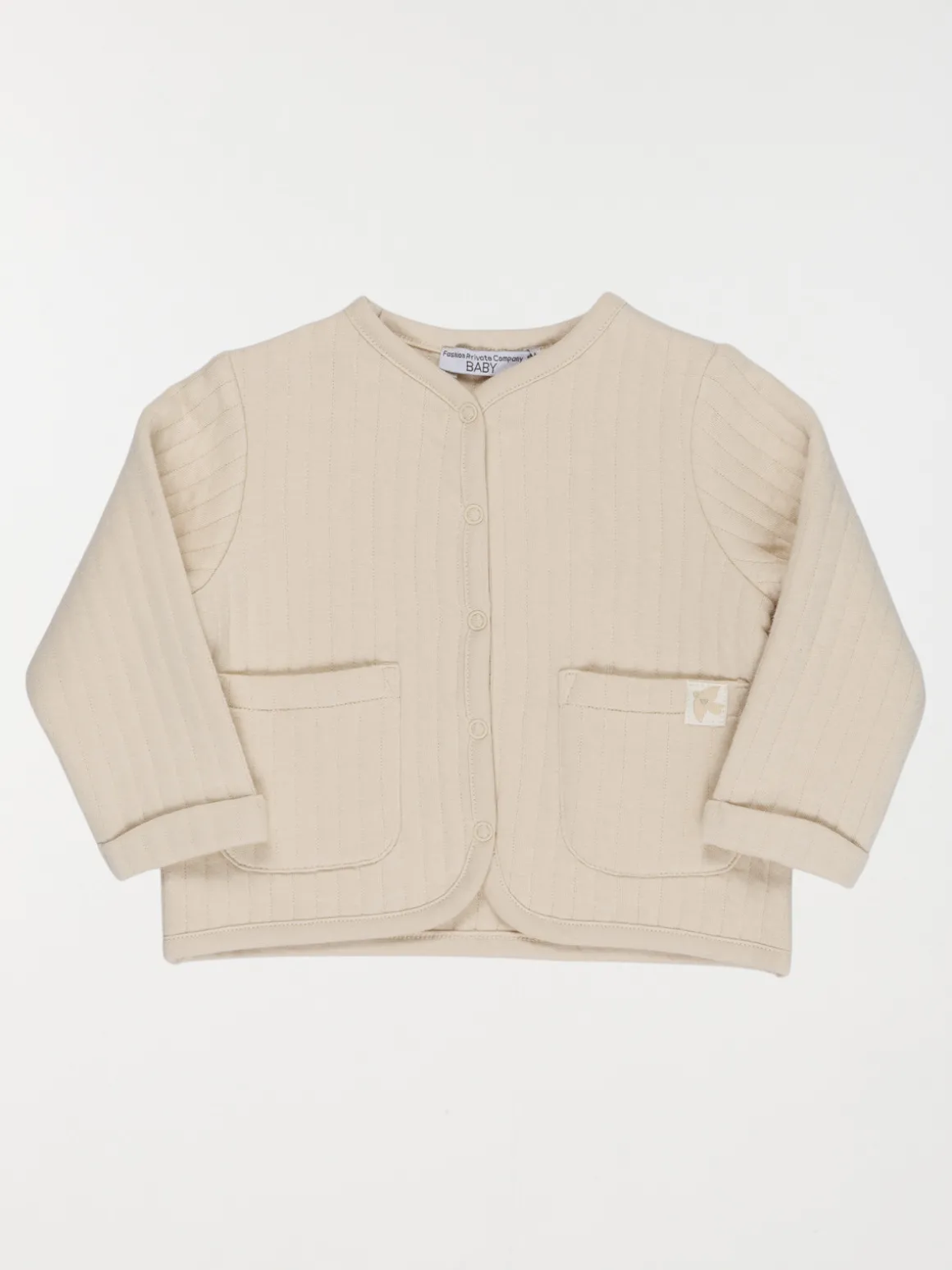 Gilet boutonné 2 poches fille (3-36M)