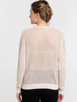 Gilet boutonné brillant femme