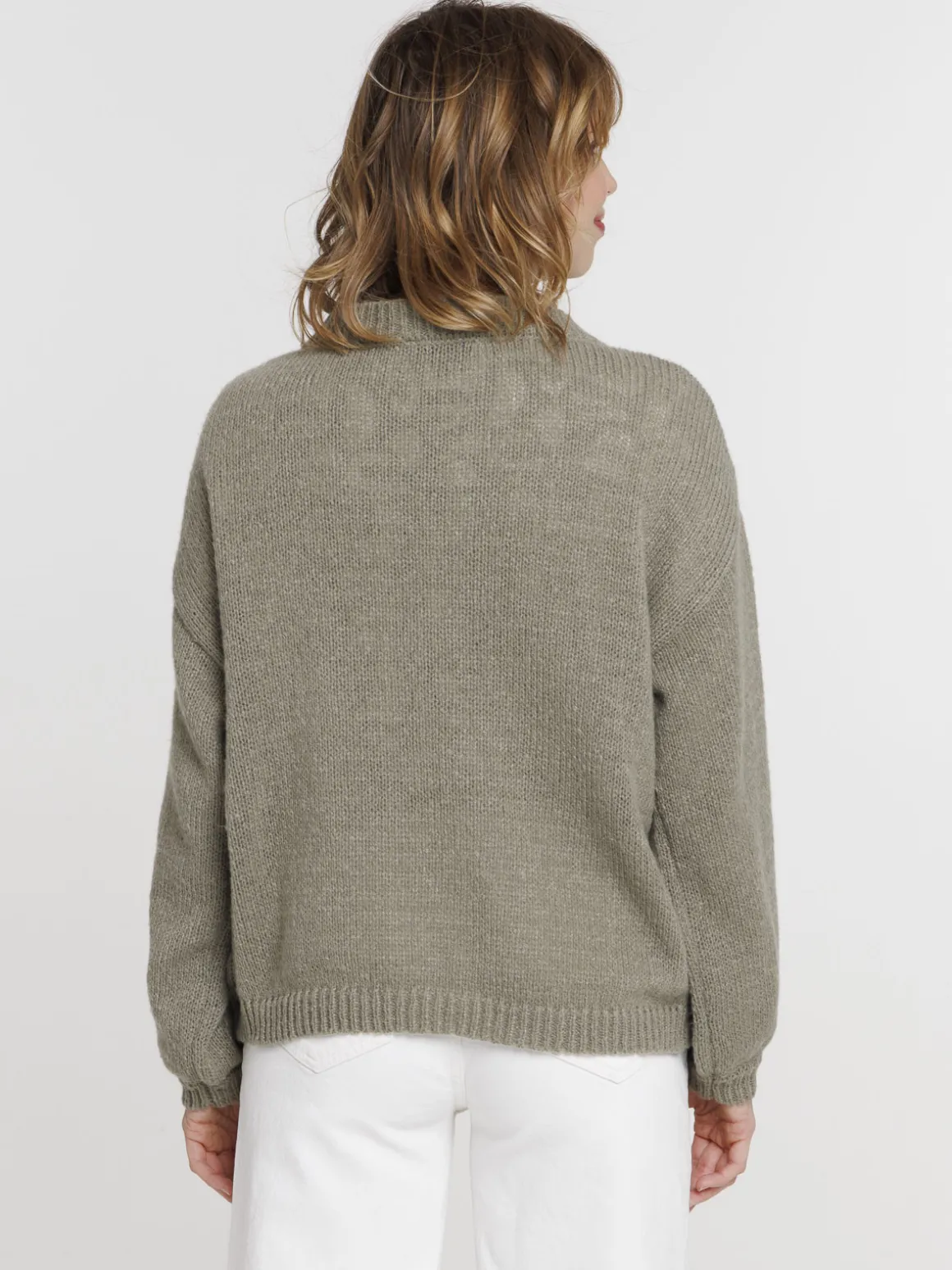 Gilet boutonné col V tilleul femme