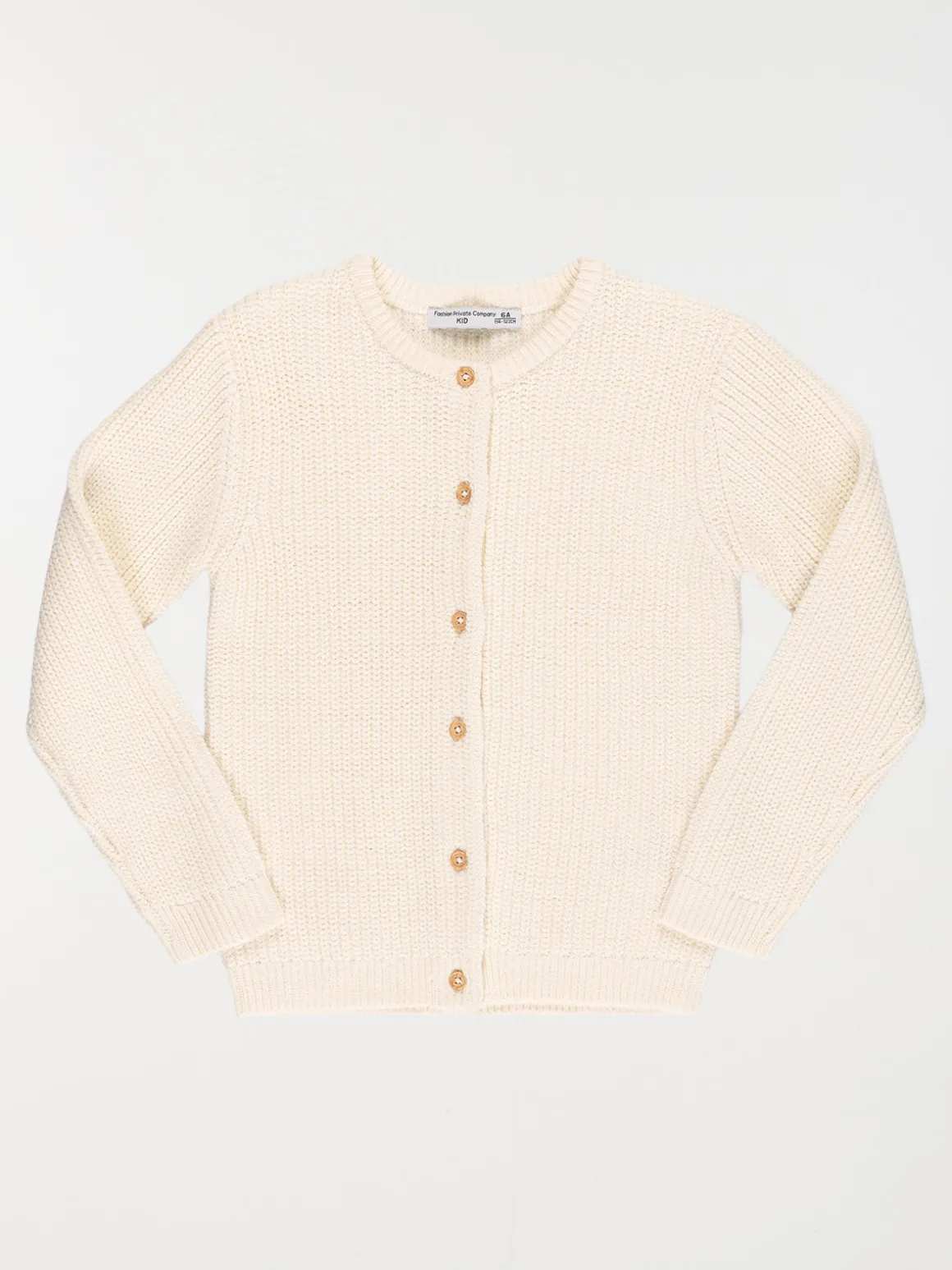 Gilet boutonné coquille fille (3-12A)