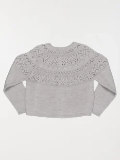 Gilet boutonné gris chiné fille (3-12A)