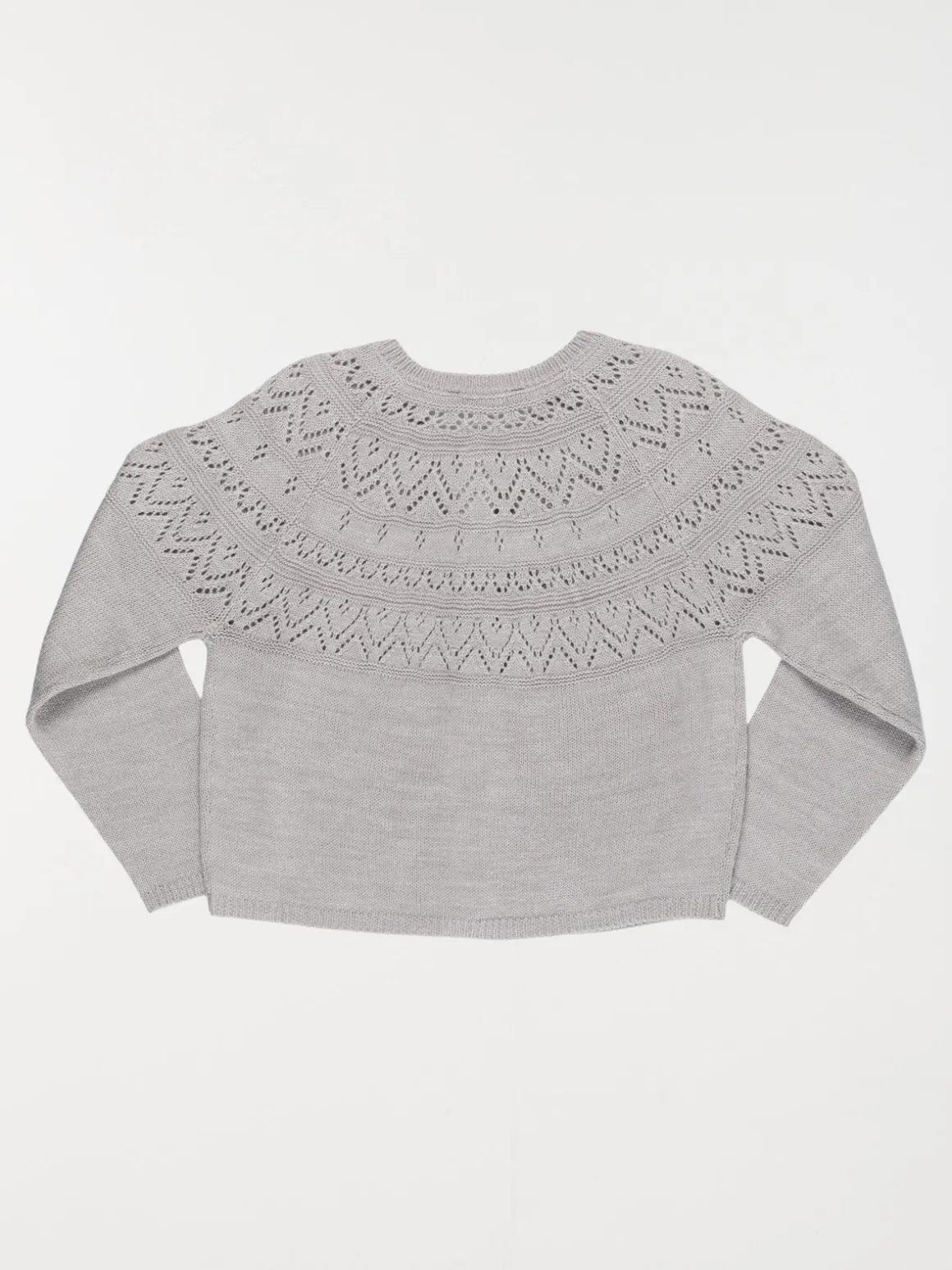 Gilet boutonné gris chiné fille (3-12A)