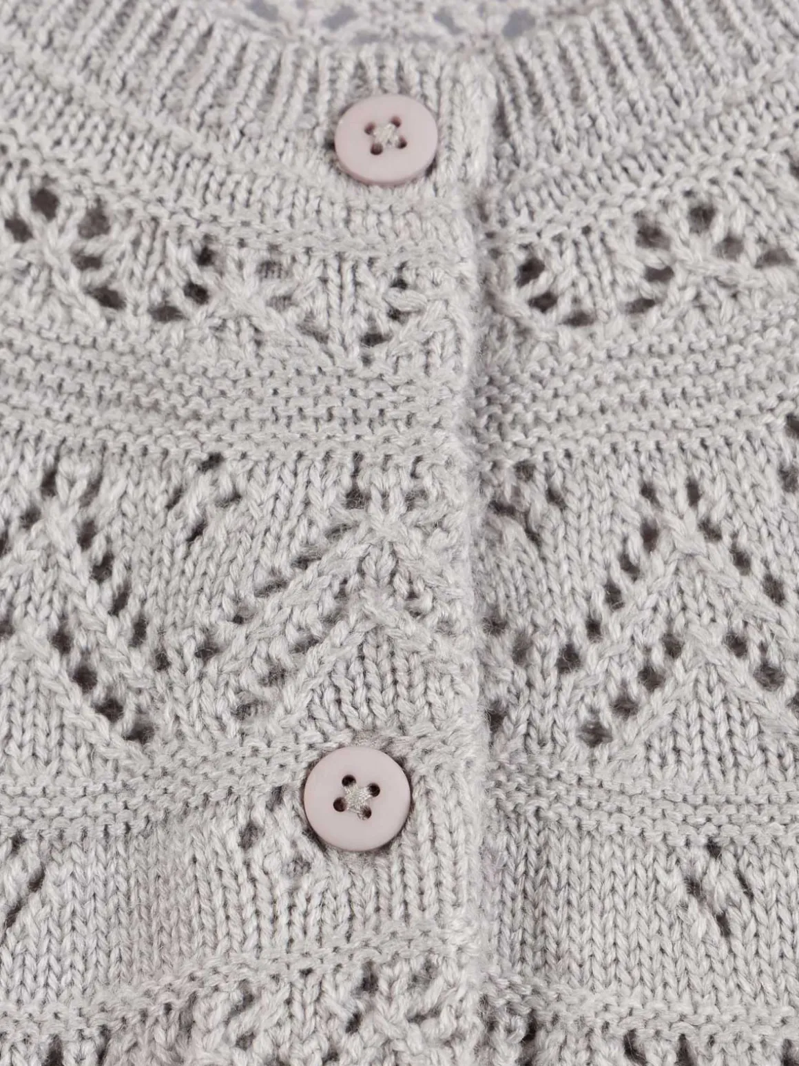 Gilet boutonné gris chiné fille (3-12A)
