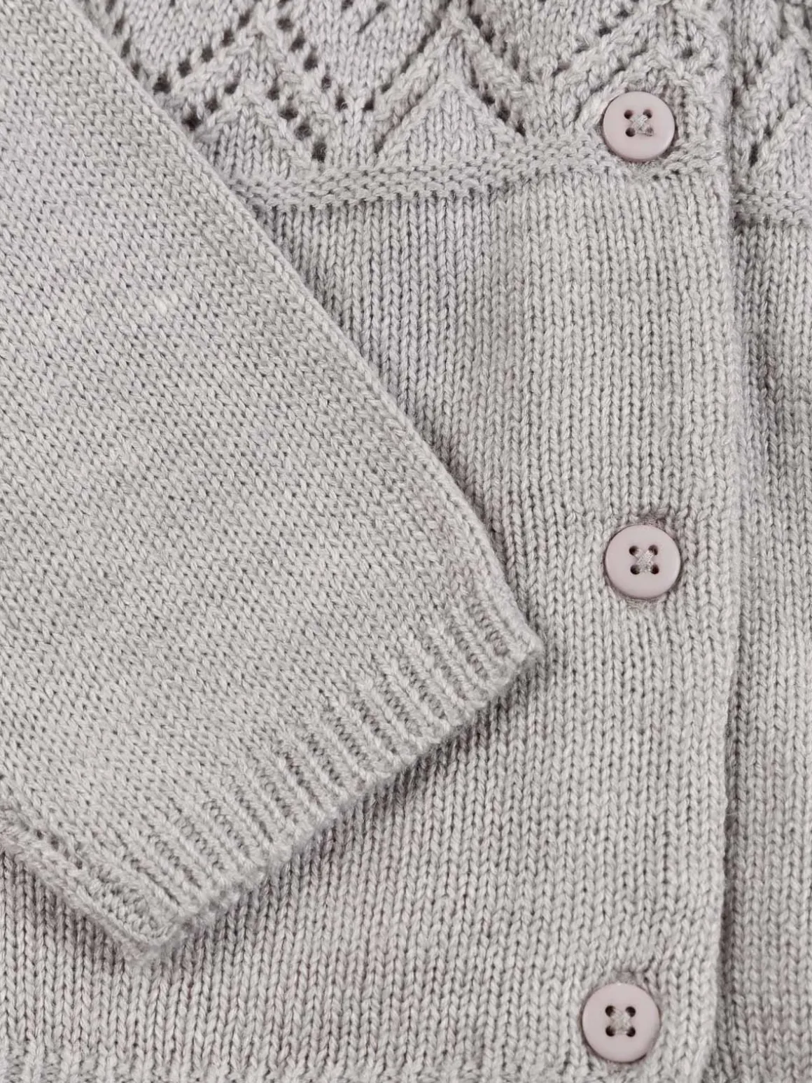 Gilet boutonné gris chiné fille (3-12A)