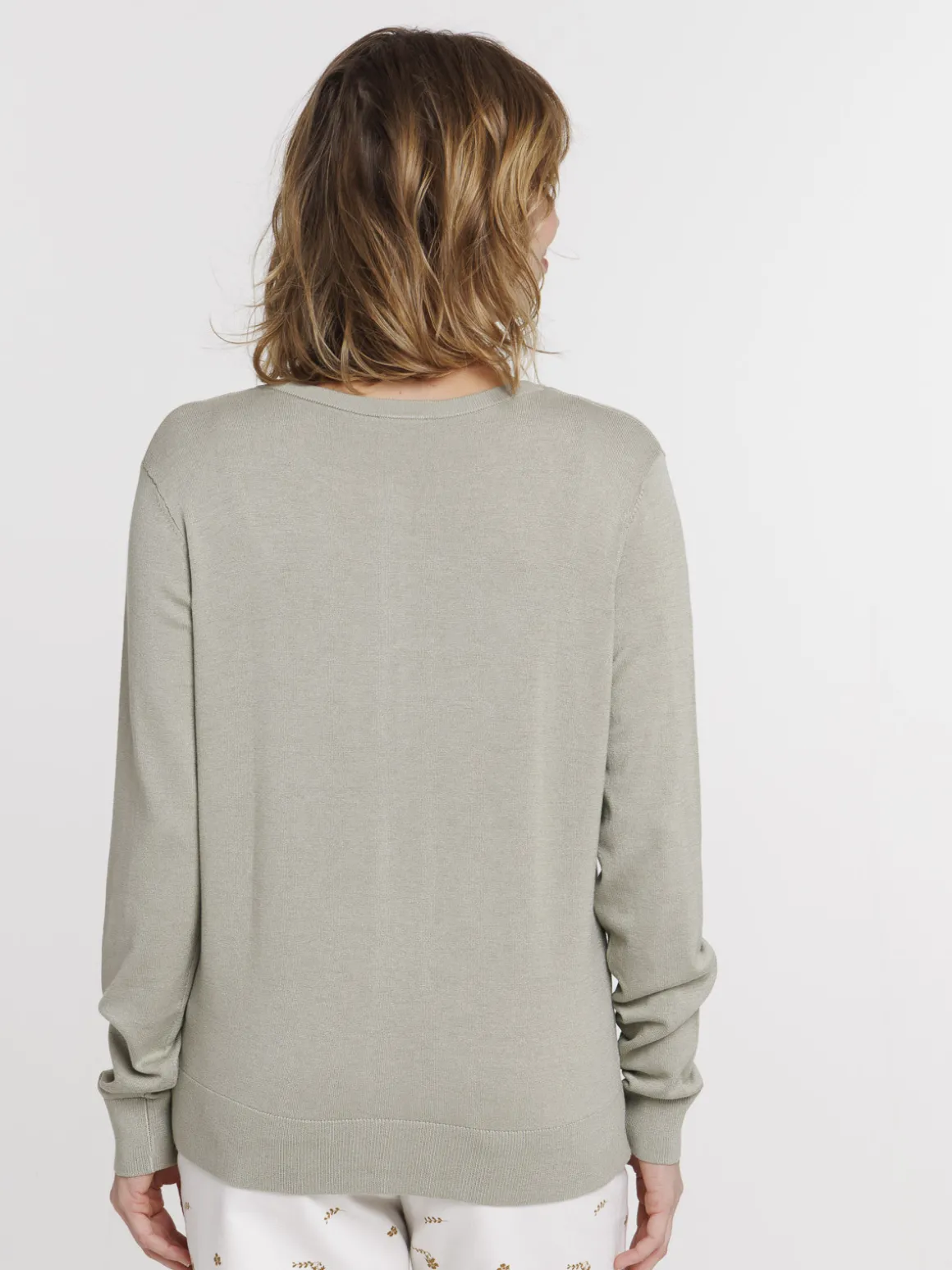 Gilet boutonné mousse clair femme