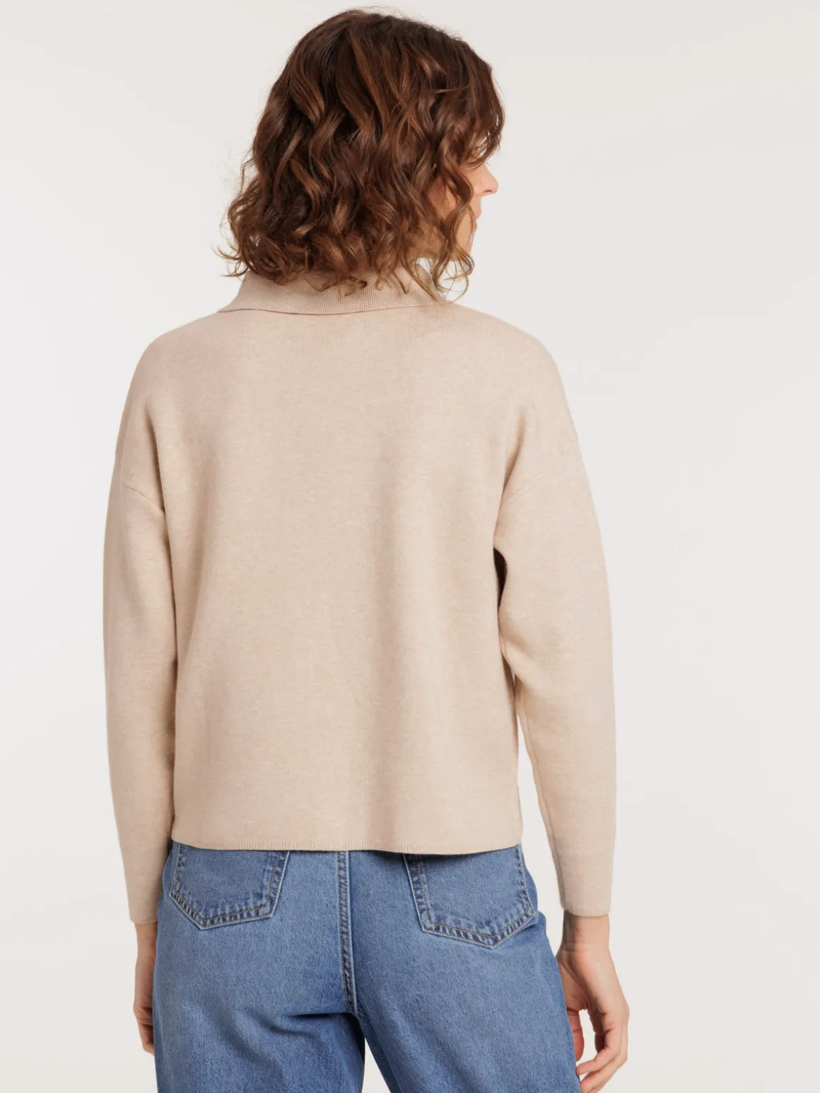 Gilet col classique boutonné femme