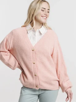 Gilet col V boutonné femme